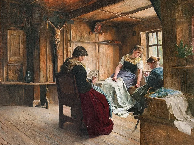 1853-Christian Maximillian Baer - Nel salotto della fattoria